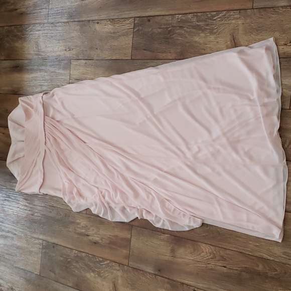 David's Bridal Blush Bridesmaids Formal Strapless Dress Woman Size 18 - Picture 5 of 7